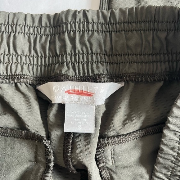 Athleta Textured Brooklyn Jogger Pants Size 8 Green - Picture 2 of 12